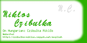 miklos czibulka business card